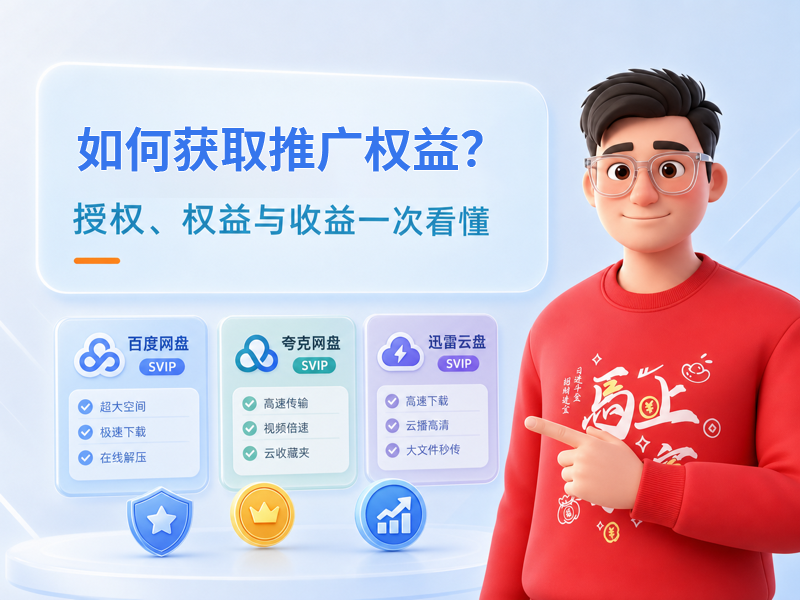 网盘推广权益获取方式