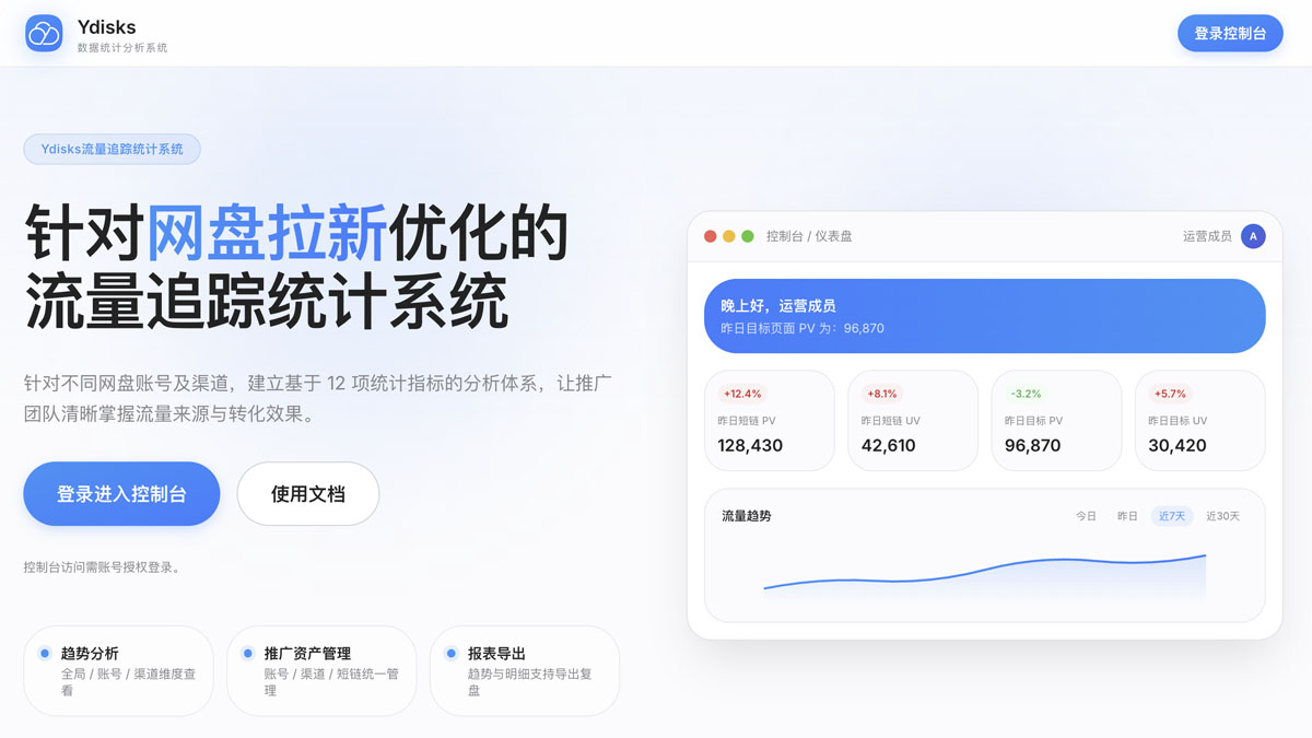 Ydisks统计平台